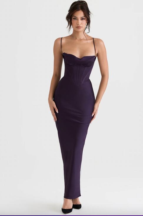 House of CB Dresses & Skirts - NWT House of CB Charmaine Night Shade Corset Maxi Dress Women Size Medium